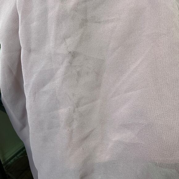 Azazie Blake A-Line Chiffon Gown Womens Sz A22 Vintage Mauve Lace Trim Back - Picture 7 of 8